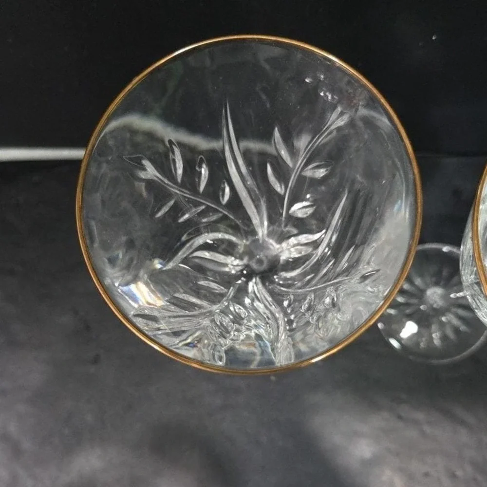 Cristal d'Arques Cassandra Wine Glasses, Set of‎ 2, Vintage Crystal Stemware